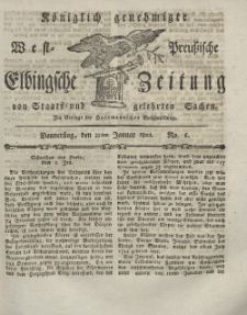 Elbingsche Zeitung, No. 6 Donnerstag, 21 Januar 1802
