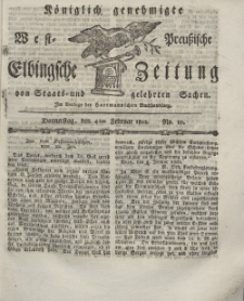 Elbingsche Zeitung, No. 10 Donnerstag, 4 Februar 1802