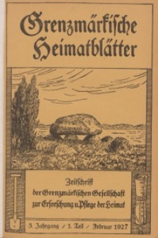 Grenzmärkische Heimatblätter, 1927-1928