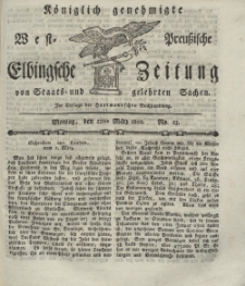 Elbingsche Zeitung, No. 23 Montag, 22 März 1802