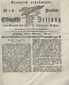 Elbingsche Zeitung, No. 28 Donnerstag, 8 April 1802