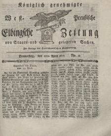 Elbingsche Zeitung, No. 32 Donnerstag, 22 April 1802