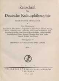Zeitschrift für Deutsche Kulturphilosophie, 1940, Bd. 6, H. 1
