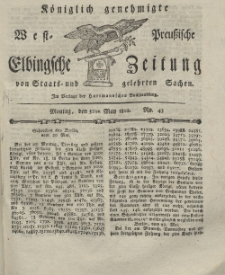 Elbingsche Zeitung, No. 43 Montag, 31 Mai 1802