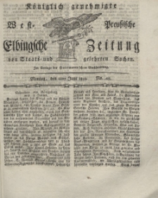 Elbingsche Zeitung, No. 49 Montag, 21 Juni 1802