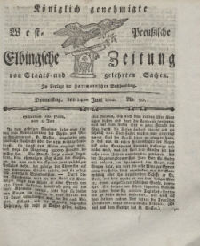 Elbingsche Zeitung, No. 50 Donnerstag, 24 Juni 1802