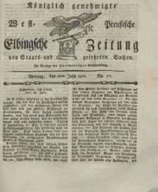 Elbingsche Zeitung, No. 57 Montag, 19 Juli 1802