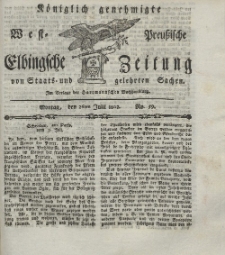 Elbingsche Zeitung, No. 59 Montag, 26 Juli 1802