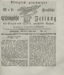 Elbingsche Zeitung, No. 60 Donnerstag, 29 Juli 1802