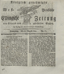 Elbingsche Zeitung, No. 62 Donnerstag, 5 August 1802