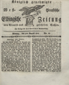 Elbingsche Zeitung, No. 63 Montag, 9 August 1802