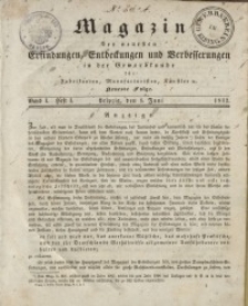 Magazin der Neuesten Erfindungen, Entdeckungen und Verbesserungen in der Gewerbskunde, Bd 1, 1832, H. 1-12