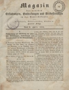 Magazin der Neuesten Erfindungen, Entdeckungen und Verbesserungen in der Gewerbskunde, Bd 2, 1834, H. 1-12