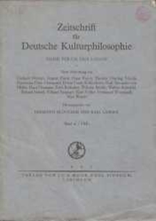Zeitschrift für Deutsche Kulturphilosophie, 1943/44, Bd. 10, H. 1-3