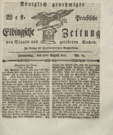 Elbingsche Zeitung, No. 68 Donnerstag, 26 August 1802