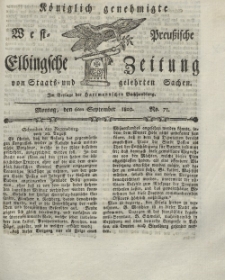 Elbingsche Zeitung, No. 71 Montag, 6 September 1802