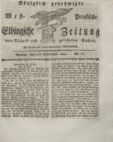 Elbingsche Zeitung, No. 77 Montag, 27 September 1802