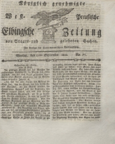 Elbingsche Zeitung, No. 77 Montag, 27 September 1802