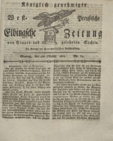 Elbingsche Zeitung, No. 79 Montag, 4 Oktober 1802