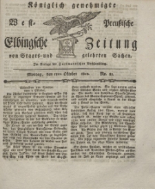 Elbingsche Zeitung, No. 83 Montag, 18 Oktober 1802