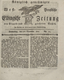 Elbingsche Zeitung, No. 90 Donnerstag, 11 November 1802