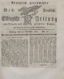 Elbingsche Zeitung, No. 95 Montag, 29 November 1802