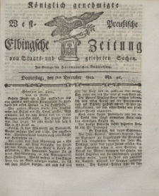 Elbingsche Zeitung, No. 96 Donnerstag, 2 Dezember 1802