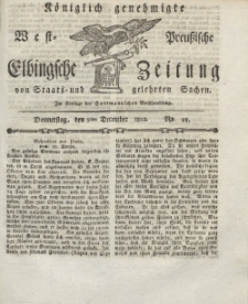 Elbingsche Zeitung, No. 98 Donnerstag, 9 Dezember 1802