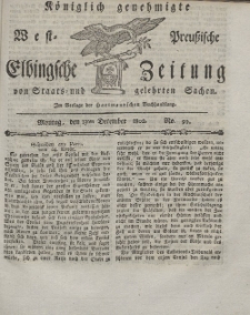 Elbingsche Zeitung, No. 99 Montag, 13 Dezember 1802