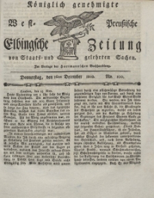 Elbingsche Zeitung, No. 100 Donnerstag, 16 Dezember 1802