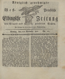 Elbingsche Zeitung, No. 101 Montag, 20 Dezember 1802