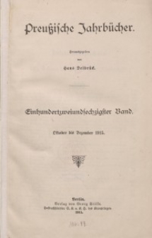 Preußische Jahrbücher, 1915, Bd 162.