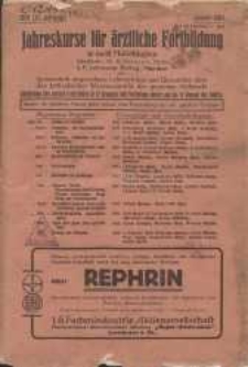 Jahreskurse für ärztliche Fortbildung, XXI. Jahrgang, 1930, H. 1-12