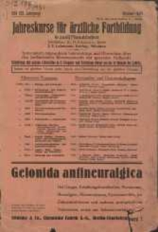 Jahreskurse für ärztliche Fortbildung, XXII. Jahrgang, 1931, H. 10