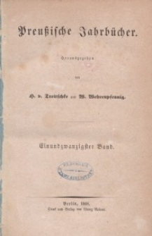 Preußische Jahrbücher, 1868, Bd 21.