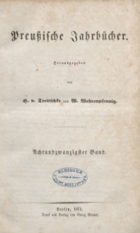 Preußische Jahrbücher, 1871, Bd 28.