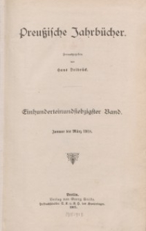 Preußische Jahrbücher, 1918, Bd 171.