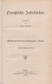 Preußische Jahrbücher, 1918, Bd 173.