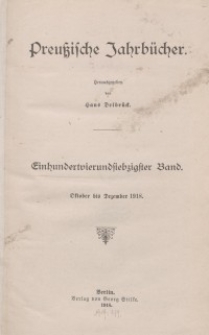 Preußische Jahrbücher, 1918, Bd 174.
