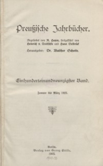Preußische Jahrbücher, 1923, Bd 191/192.
