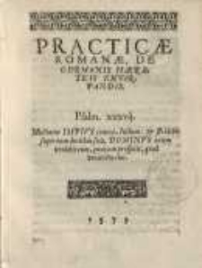 Practicae Romanae, de Germanis haereticis exstirpandis