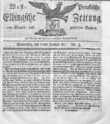 Elbingsche Zeitung, No. 3 Donnerstag, 10 Januar 1811