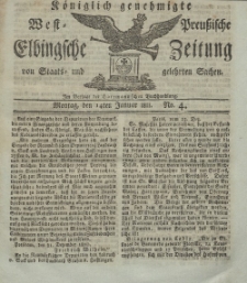 Elbingsche Zeitung, No. 4 Montag, 14 Januar 1811