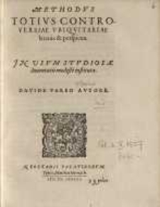 Methodus Totius Controversiae Ubiquitariae brevis et perspicua...