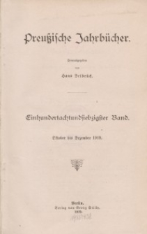 Preußische Jahrbücher, 1919, Bd 178.