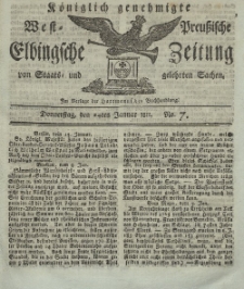 Elbingsche Zeitung, No. 7 Donnerstag, 24 Januar 1811