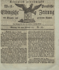 Elbingsche Zeitung, No. 10 Montag, 4 Februar 1811