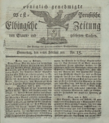 Elbingsche Zeitung, No. 15 Donnerstag, 21 Februar 1811