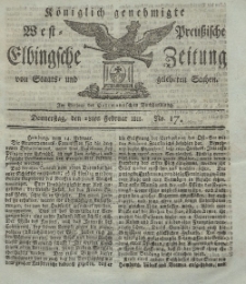 Elbingsche Zeitung, No. 17 Donnerstag, 28 Februar 1811