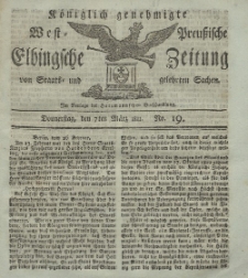 Elbingsche Zeitung, No. 19 Donnerstag, 7 März 1811